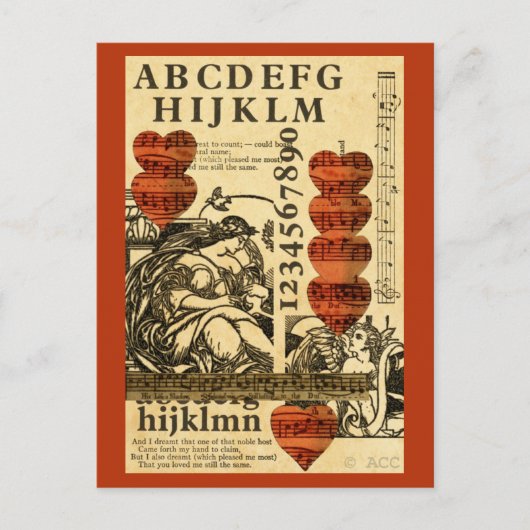 Cartes Pour Fêtes Annuelles Coeurs de musique Valentine (Devant)