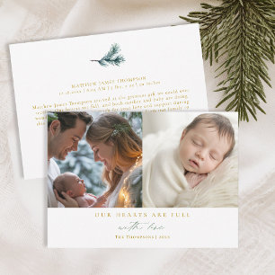 Cartes Pour Fêtes Annuelles Cœurs de Noël Épique de pin minimal Famille Bébé 2