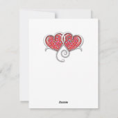 Cartes Pour Fêtes Annuelles Cœurs Élégants Entrelacés pour la Saint-Valentin D (Dos)