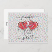 Cartes Pour Fêtes Annuelles Cœurs Élégants Entrelacés pour la Saint-Valentin D (Devant / Derrière)