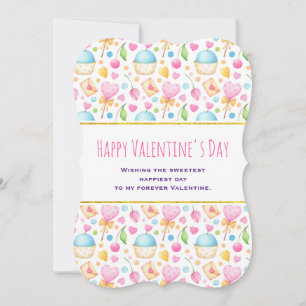 Cartes Pour Fêtes Annuelles Coeurs et amour Aquarelle Motif Valentine's