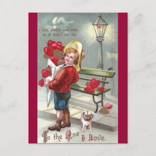 Cartes Pour Fêtes Annuelles Coeurs et chiot Valentine d'O de sorts