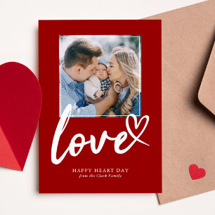 Cartes Pour Fêtes Annuelles Coeurs griffés Saint Valentin Photo de la Journée