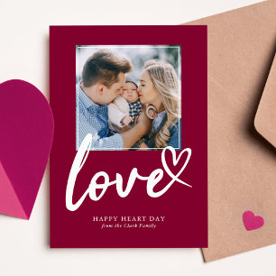 Cartes Pour Fêtes Annuelles Coeurs griffés Saint Valentin Photo de la Journée