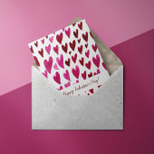 Cartes Pour Fêtes Annuelles Coeurs magenta Heureuses Saintes-Valentin