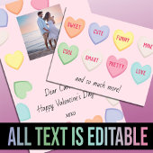 Cartes Pour Fêtes Annuelles Coeurs mignons bonbons rose Saint Valentin