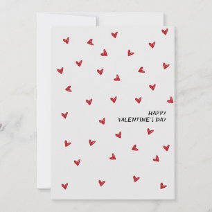 Cartes Pour Fêtes Annuelles Cœurs Minuscules Dessinés à la Main Joyeuse Saint-
