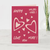 Cartes Pour Fêtes Annuelles Coeurs nucléaires - magenta - Joyeux Valentines ! (Devant)