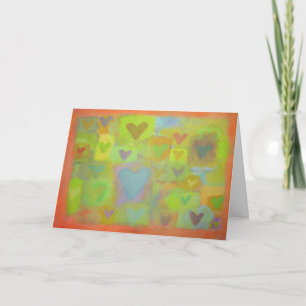 Cartes Pour Fêtes Annuelles Coeurs peints - Valentine