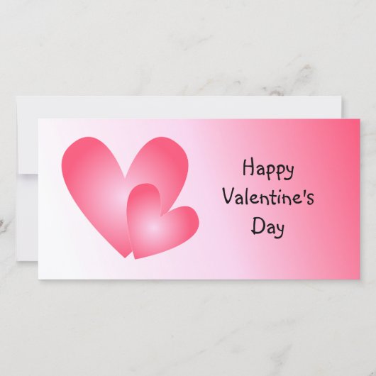 Cartes Pour Fêtes Annuelles Coeurs roses et blancs mignons (Devant)