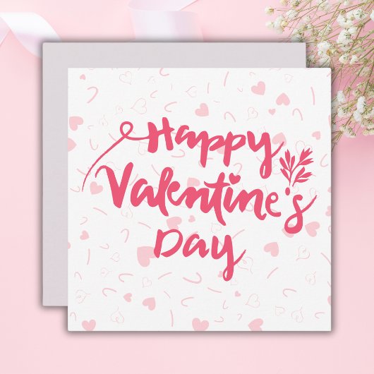Cartes Pour Fêtes Annuelles Cœurs roses Joyuse Saint-Valentin