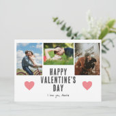 Cartes Pour Fêtes Annuelles Coeurs roses Saint Valentin Garçon 3 Photo (Debout devant)