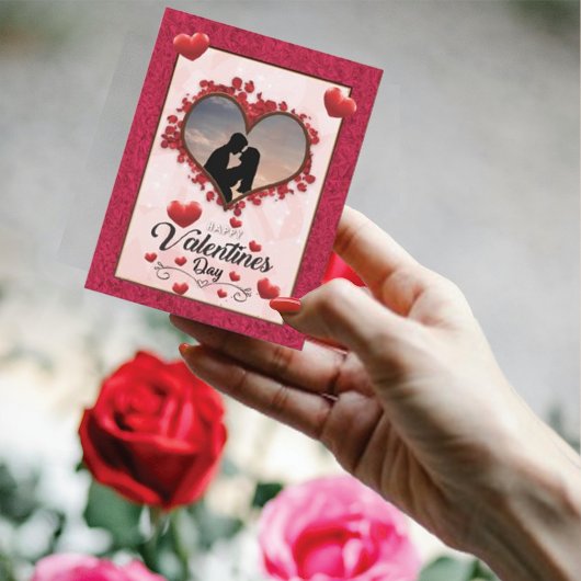 Cartes Pour Fêtes Annuelles Coeurs rouges Heureuses Saintes-Valentin