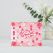 Cartes Pour Fêtes Annuelles Coeurs rouges Heureuses Saintes-Valentin (Debout devant)