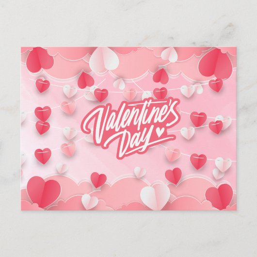 Cartes Pour Fêtes Annuelles Coeurs rouges Heureuses Saintes-Valentin (Devant)