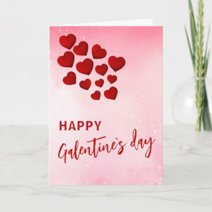 Cartes Pour Fêtes Annuelles Cœurs rouges Joyuse Galentine`s Day Amis