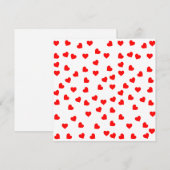 Cartes Pour Fêtes Annuelles Cœurs rouges ludiques  (Devant / Derrière)