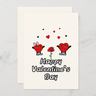 Cartes Pour Fêtes Annuelles Cœurs rouges mignons