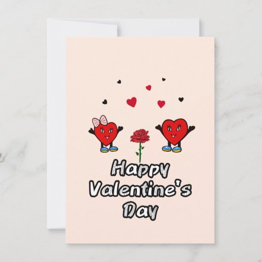 Cartes Pour Fêtes Annuelles Cœurs rouges mignons (Devant)