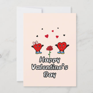 Cartes Pour Fêtes Annuelles Cœurs rouges mignons