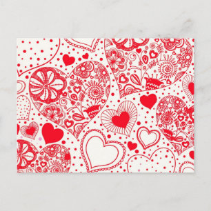 Cartes Pour Fêtes Annuelles Coeurs rouges pour la Saint-Valentin