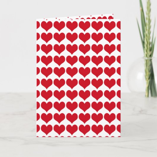 Cartes Pour Fêtes Annuelles Coeurs rouges ~ Saint-Valentin (Devant)