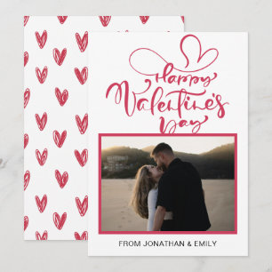 Cartes Pour Fêtes Annuelles Cœurs Simples Élégants Bonne Saint-Valentin Photo