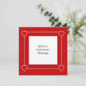 Cartes Pour Fêtes Annuelles Cœurs simples Saint-Valentin Ajouter un message au (Debout devant)