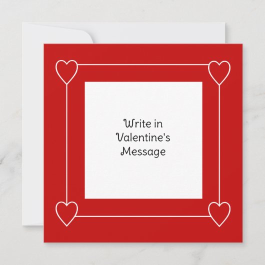 Cartes Pour Fêtes Annuelles Cœurs simples Saint-Valentin Ajouter un message au (Devant)