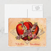 Cartes Pour Fêtes Annuelles Coeurs vintages de Valentine (Devant / Derrière)