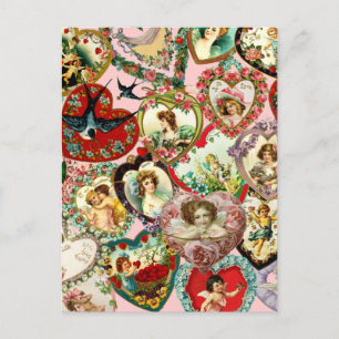 Cartes Pour Fêtes Annuelles Coeurs vintages de Valentine