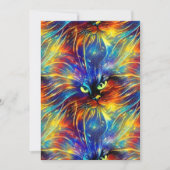 Cartes Pour Fêtes Annuelles Cohésif Abstrait Exquis Cat Splashes Simples (Devant)