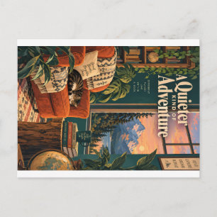 Cartes Pour Fêtes Annuelles Coin confortable pour amoureux de livres Illustrat