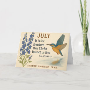 Cartes Pour Fêtes Annuelles Colibri Inspiration Liberté de Juillet