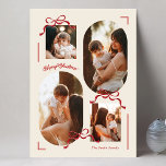 Cartes Pour Fêtes Annuelles collage 4 photo multi photos arcs rouges arcs roug<br><div class="desc">***cette conception fait partie d'une collection correspondante*** _________________________ ce modèle de conception est entièrement modifiable / personnalisable par vous le client - cliquez sur personnaliser un autre bouton si vous souhaitez déplacer, ajouter, supprimer ou apporter des modifications importantes à la conception ___________________________________________________ si vous avez des questions sur le DESIGN...</div>