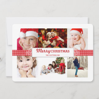 Cartes Pour Fêtes Annuelles Collage classique Joyeux Noël Photo Grey