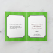 Cartes Pour Fêtes Annuelles Collage classique vert bande rayée photo de Noël (Intérieur)