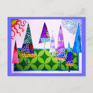 Cartes Pour Fêtes Annuelles Collage d'arbres, Joyeuses fêtes