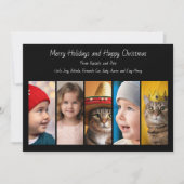 Cartes Pour Fêtes Annuelles Collage de cinq photos Joyeux Noël (Devant)