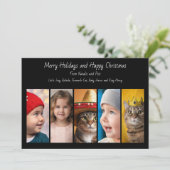 Cartes Pour Fêtes Annuelles Collage de cinq photos Joyeux Noël (Debout devant)