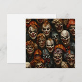 Cartes Pour Fêtes Annuelles Collage de clowns zombies effrayants (Devant / Derrière)