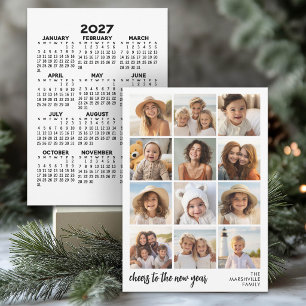 Cartes Pour Fêtes Annuelles Collage de l'année 12 photos - Bonne année Calendr