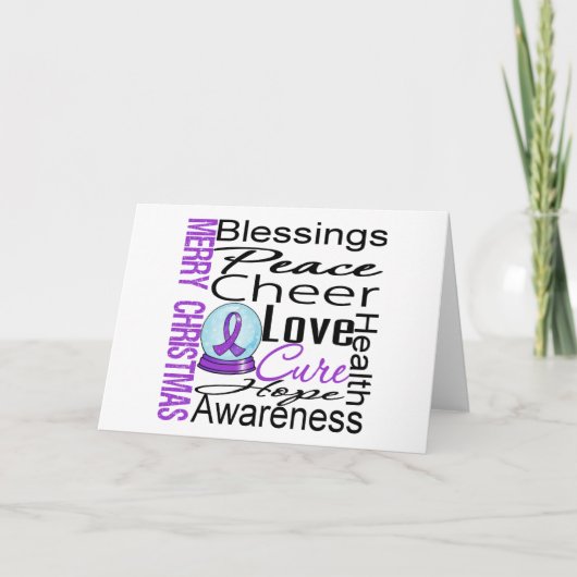 Cartes Pour Fêtes Annuelles Collage de maladie d'Alzheimer de vacances de Noël (Devant)