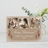 Cartes Pour Fêtes Annuelles Collage de Noël avec 3 photos (Debout devant)