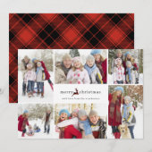 Cartes Pour Fêtes Annuelles Collage de Noël des rennes de vacances (Devant / Derrière)
