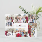 Cartes Pour Fêtes Annuelles Collage de Noël des rennes de vacances (Debout devant)
