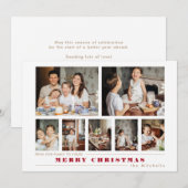 Cartes Pour Fêtes Annuelles Collage de Noël Multi-Photo Moderne (Devant / Derrière)