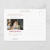 Cartes Pour Fêtes Annuelles Collage de Noël Multi-Photo Moderne (Dos)