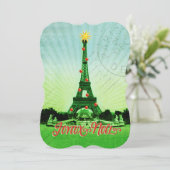 Cartes Pour Fêtes Annuelles Collage de Noël Tour Eiffel (Debout devant)