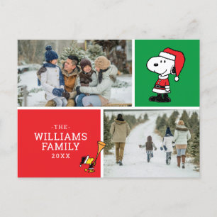 Cartes Pour Fêtes Annuelles Collage de photo de famille de Noël avec Snoopy Pè